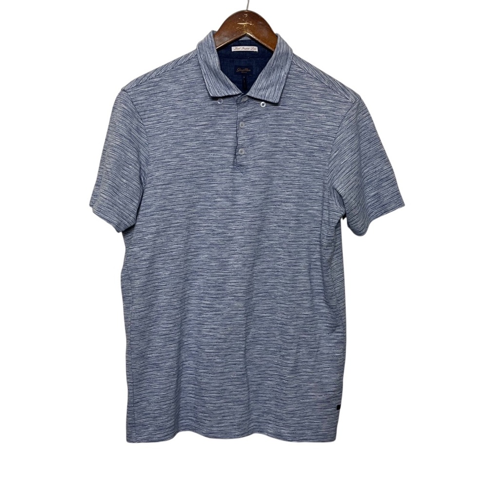 Good‎ Man Brand Textured Polo Shirt Men’s Small Blue Cotton Short Sleeve Golf